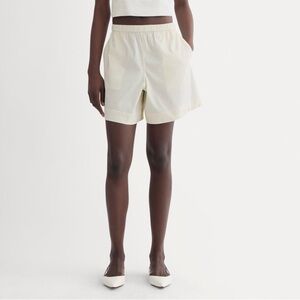 Everlane Seersucker Pull On Short in Bone
